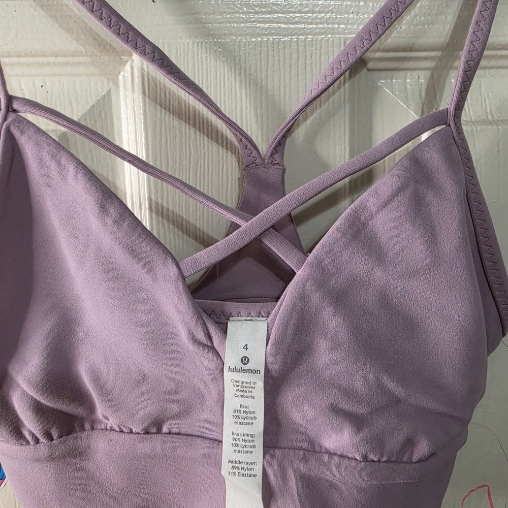lululemon athletica Lavender Cross-Back Sports Bra